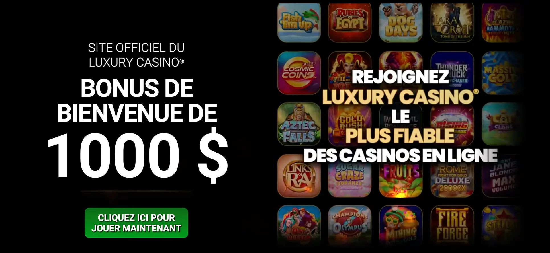 bonus de bienvenue de luxery casino
