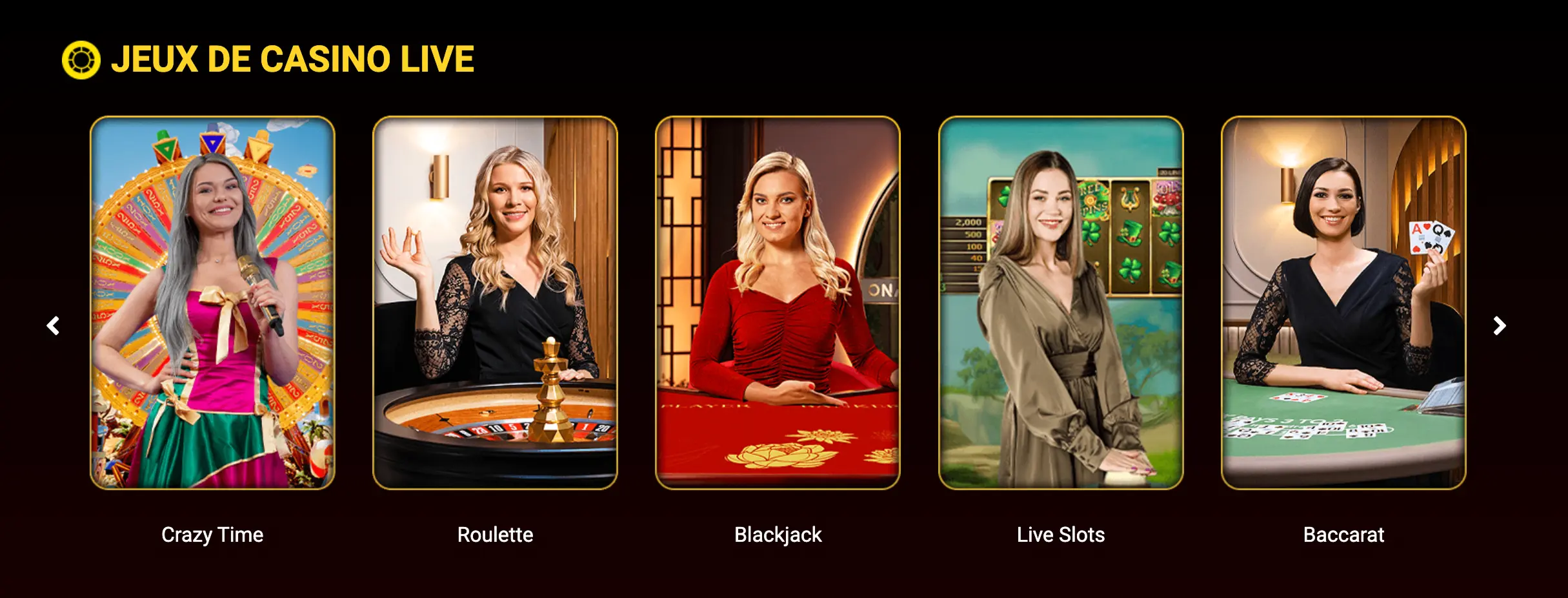 jeux de casino live